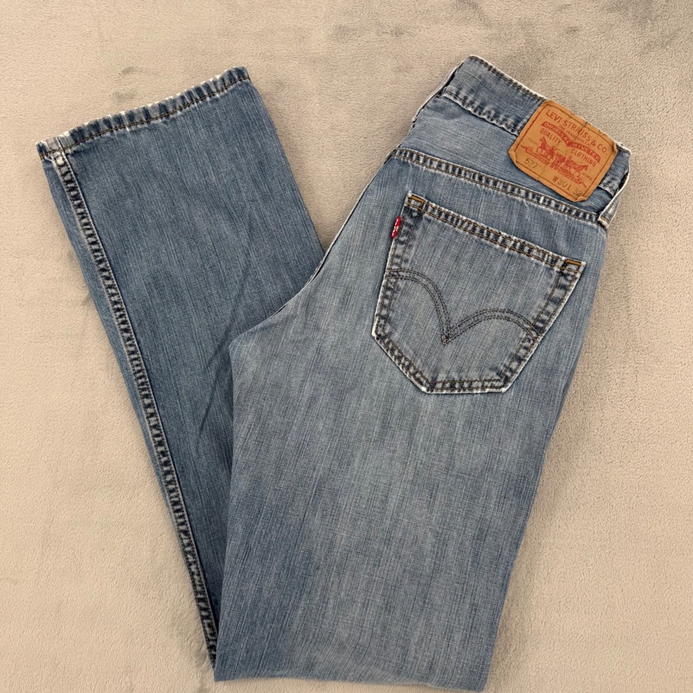 Vintage Levis 527 Slim Bootcut Jeans Mens 30x32 Medium Wash Blue Denim Western